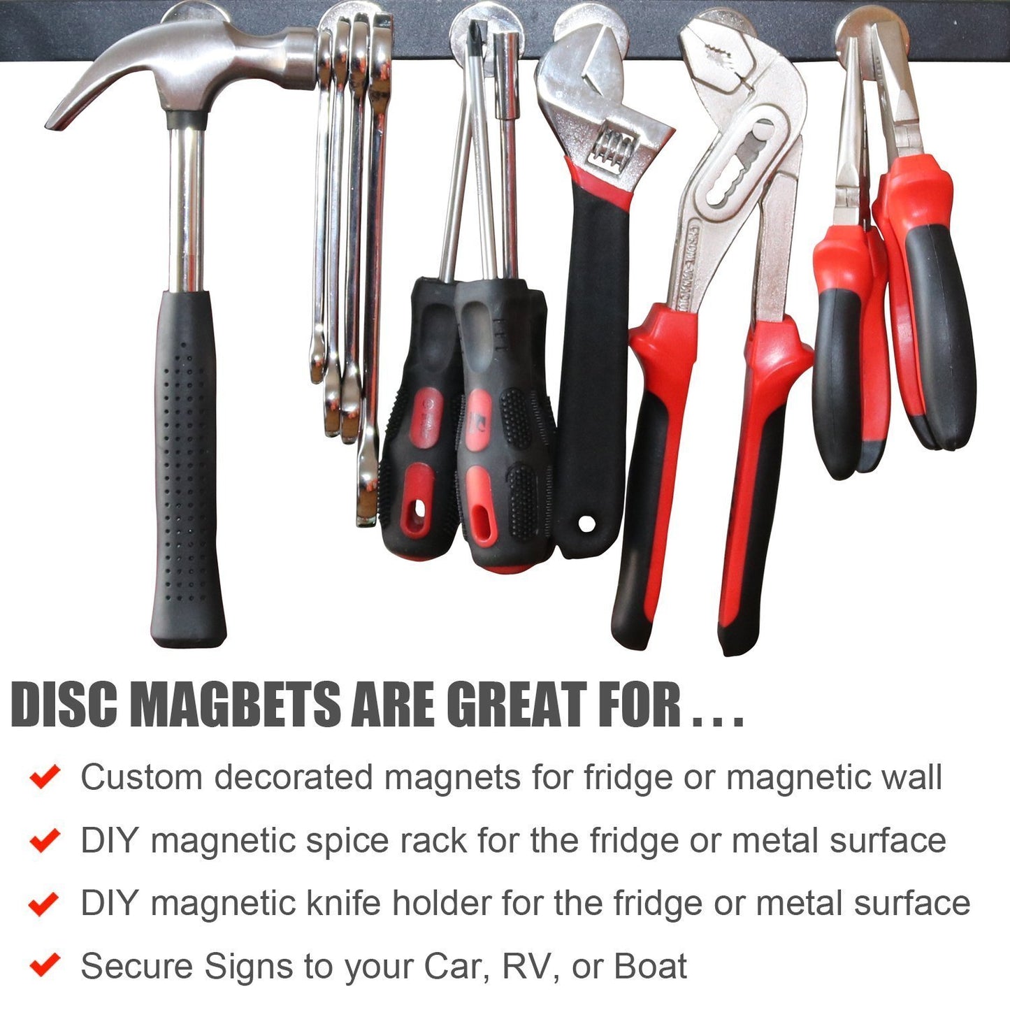 DIYMAG Powerful Neodymium Disc Magnets with Double-Sided Adhesive, Strong Permanent Rare Earth Magnets for Fridge, DIY, Building, Scientific, Craft, and Office Magnets, 1.26 Inch Diameter, Pack of 6  DIYMAG   