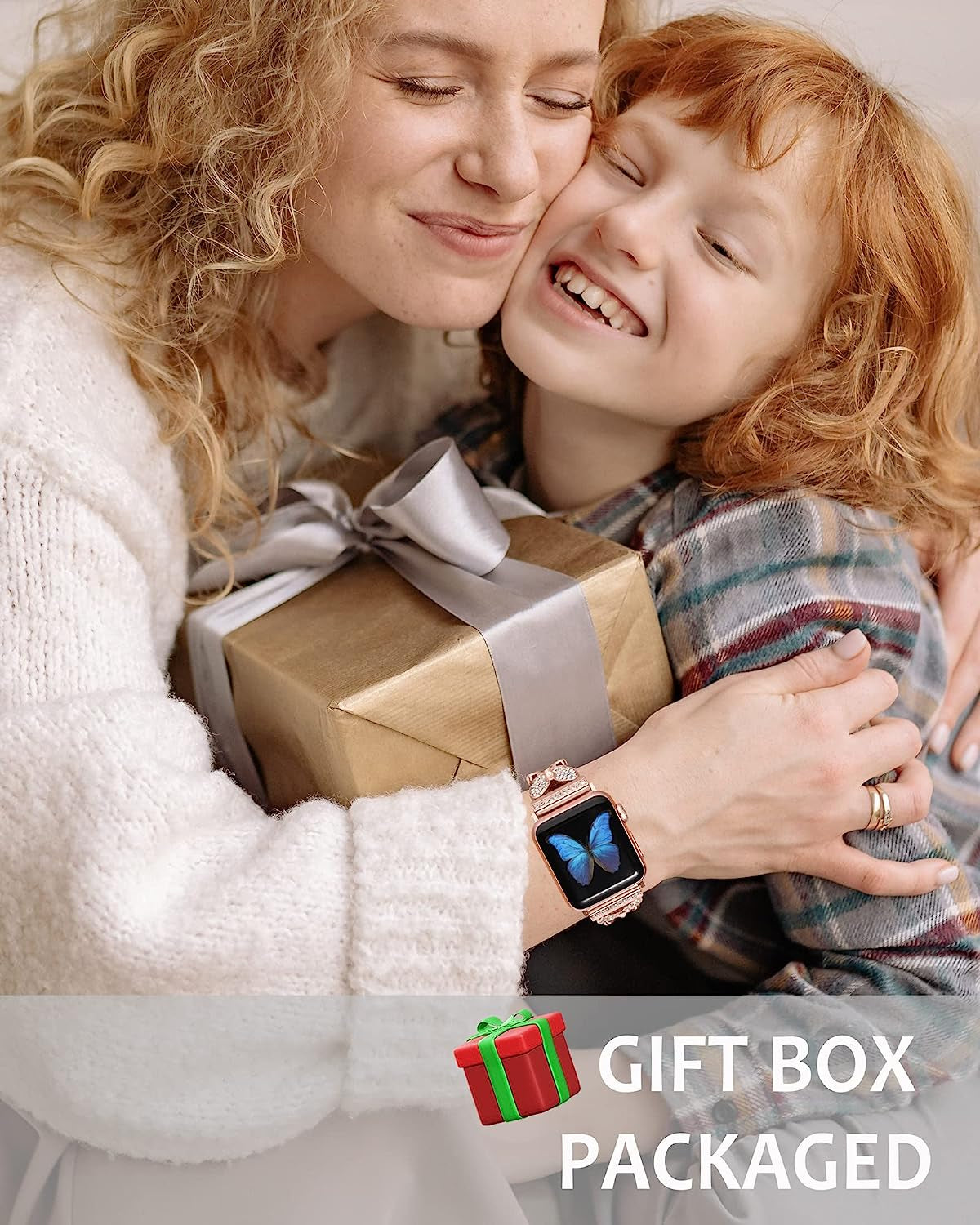 Dgege Bling Band Compatible for Apple Watch Bands 38Mm 40Mm 41Mm Women, Cute Butterfly Fashion Sparkle Bracelet Slim Jewelry Metal Strap for Iwatch Series 8 7 6 5 4 3 2 1 SE Ultra  DGege   