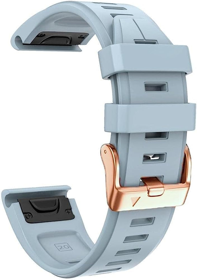 NIBYQ 20Mm Smart Watch Band for Garmin Fenix 6S 6S Pro 5S 5S plus Descent Mk2S Rose Gold Buckle Strap Quick Release Silicone Bracelet  NIBYQ C 20mm Fenix 6S 6SPro 