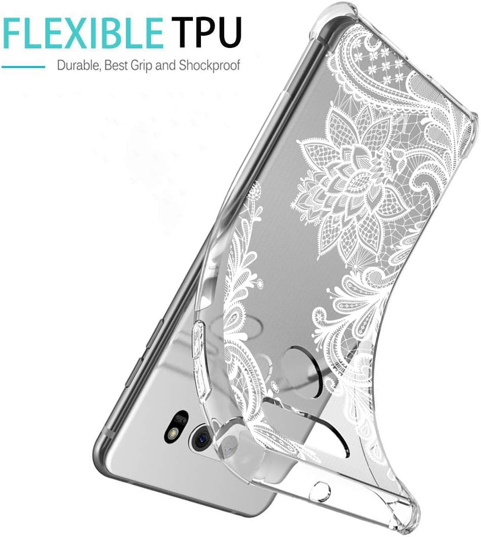 Sidande for LG V30 Case, Shockproof Clear Floral Soft Flexible TPU Slim Phone Case Cover for LG V30, for LG V30S,For LG V30 Plus,For LG V35,For LG V35 Thinq 2017 Release (Mandala)  Sidande   