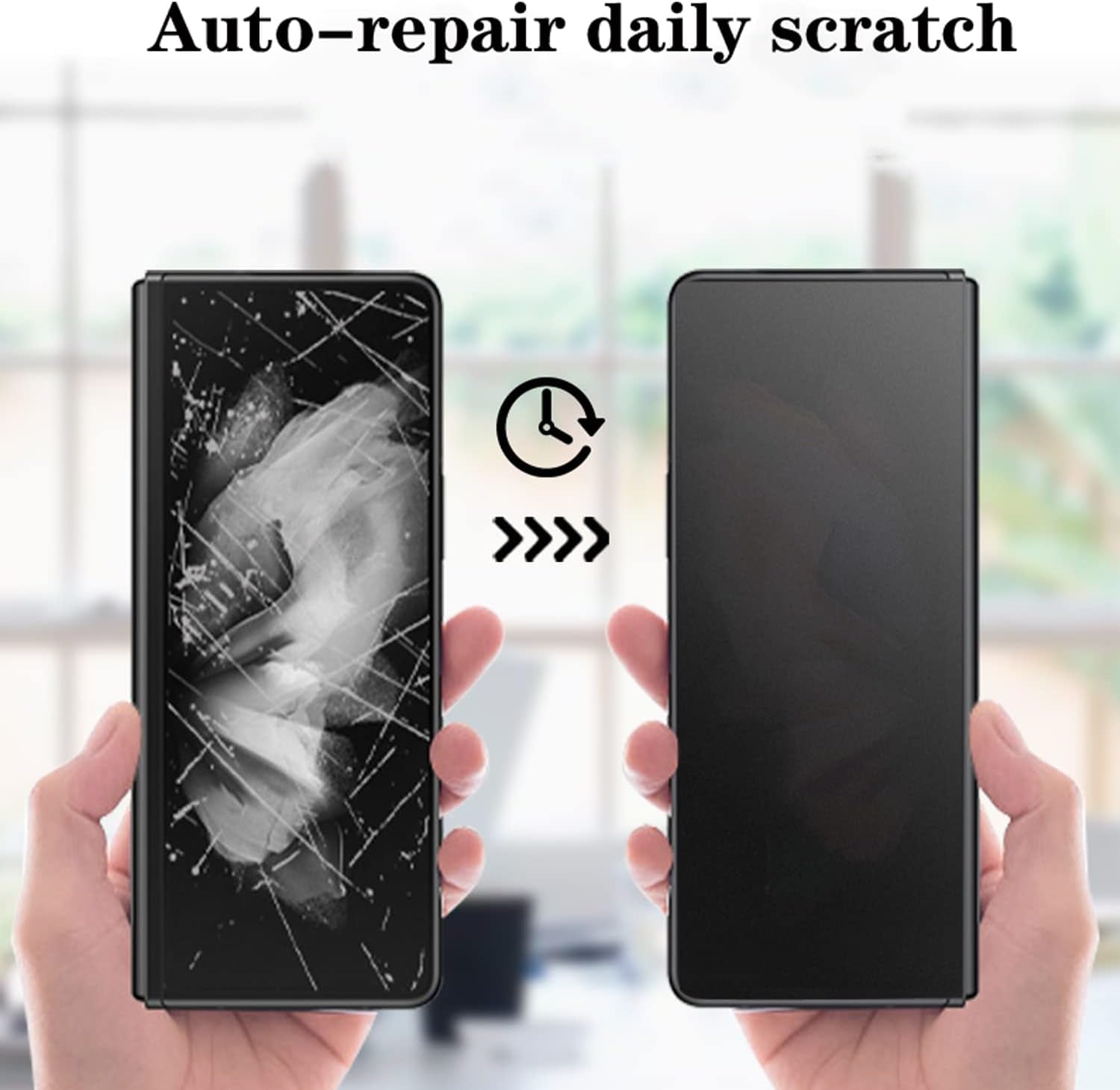 BYIUIHS 2+1 Pack Privacy Screen Protector Designed for Samsung Galaxy Z Fold 4, Anti-Peep 1PCS outside +1PCS inside Soft Film+1Pcs Lens Protector (Matte)  BYIUIHS   