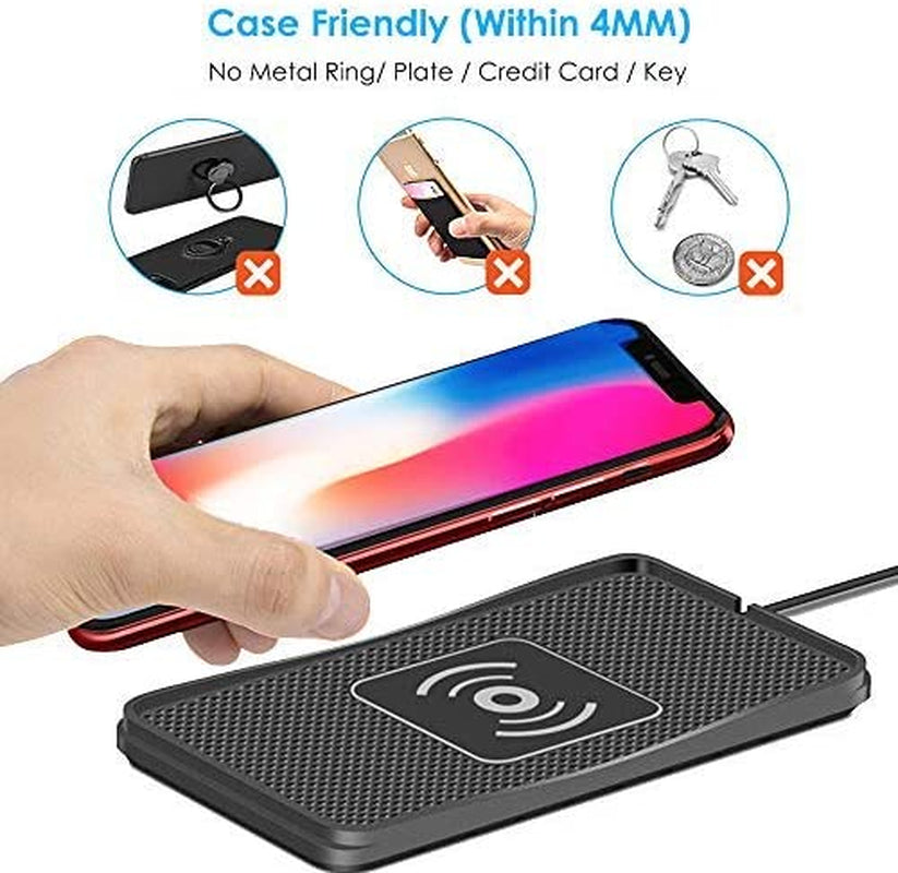 Wireless Charger,Polmxs 10W Wireless Car Charger Charging Pad Fast Wireless Phone Charger Pad Andriod Cell Phone Wireless Charging Mat Galaxy Note10/S21/S10/S9/S22(C3)  Polmxs   
