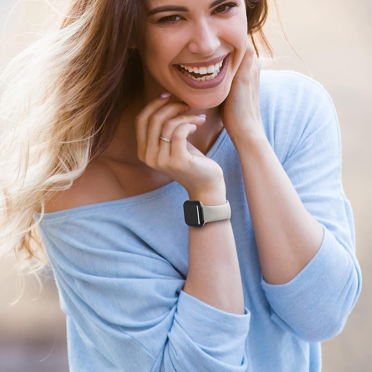 Qrose 6 Pack Bands Compatible with Apple Watch 38Mm 40Mm 41Mm 42Mm 44Mm 45Mm 49Mm, Soft Silicone Replacement Sport Strap Wristbands for Iwatch Series Ultra 8/7/6/5/4/3/2/1 SE Women Men  QRose   