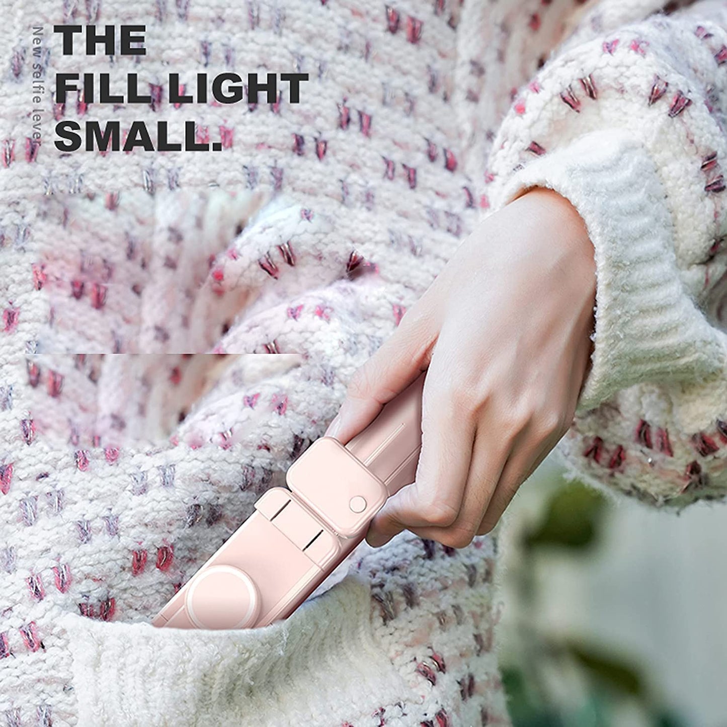 Selfie Stick & Phone Tripod,Mqouny Portable Selfie Fill Light,Portable All-In-One Professional Travel Tripod with Remote, Compatible with Android/Iphone (Pink)  MQOUNY Dongguan Manxin Electronic Technology Co. , Ltd.   