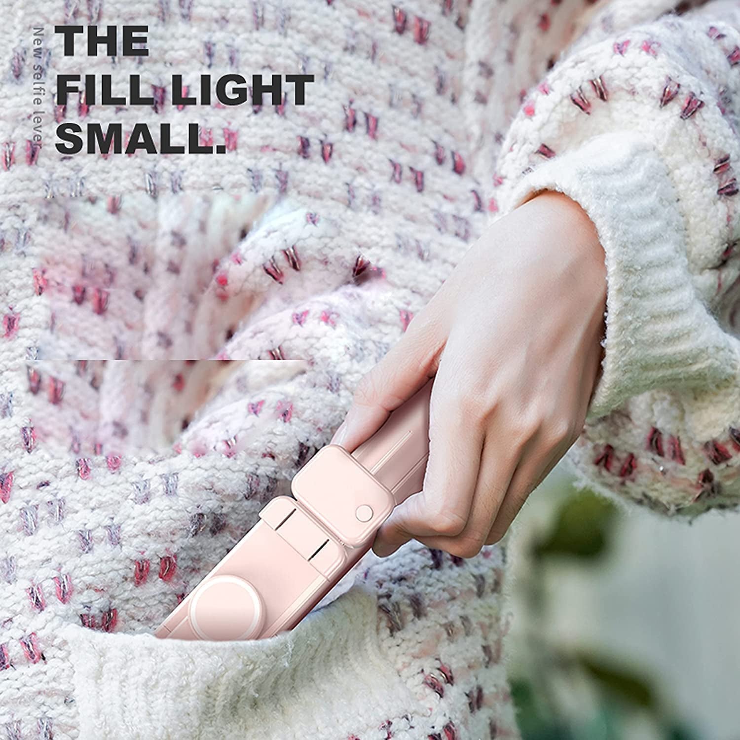 Selfie Stick & Phone Tripod,Mqouny Portable Selfie Fill Light,Portable All-In-One Professional Travel Tripod with Remote, Compatible with Android/Iphone (Pink)  MQOUNY Dongguan Manxin Electronic Technology Co. , Ltd.   