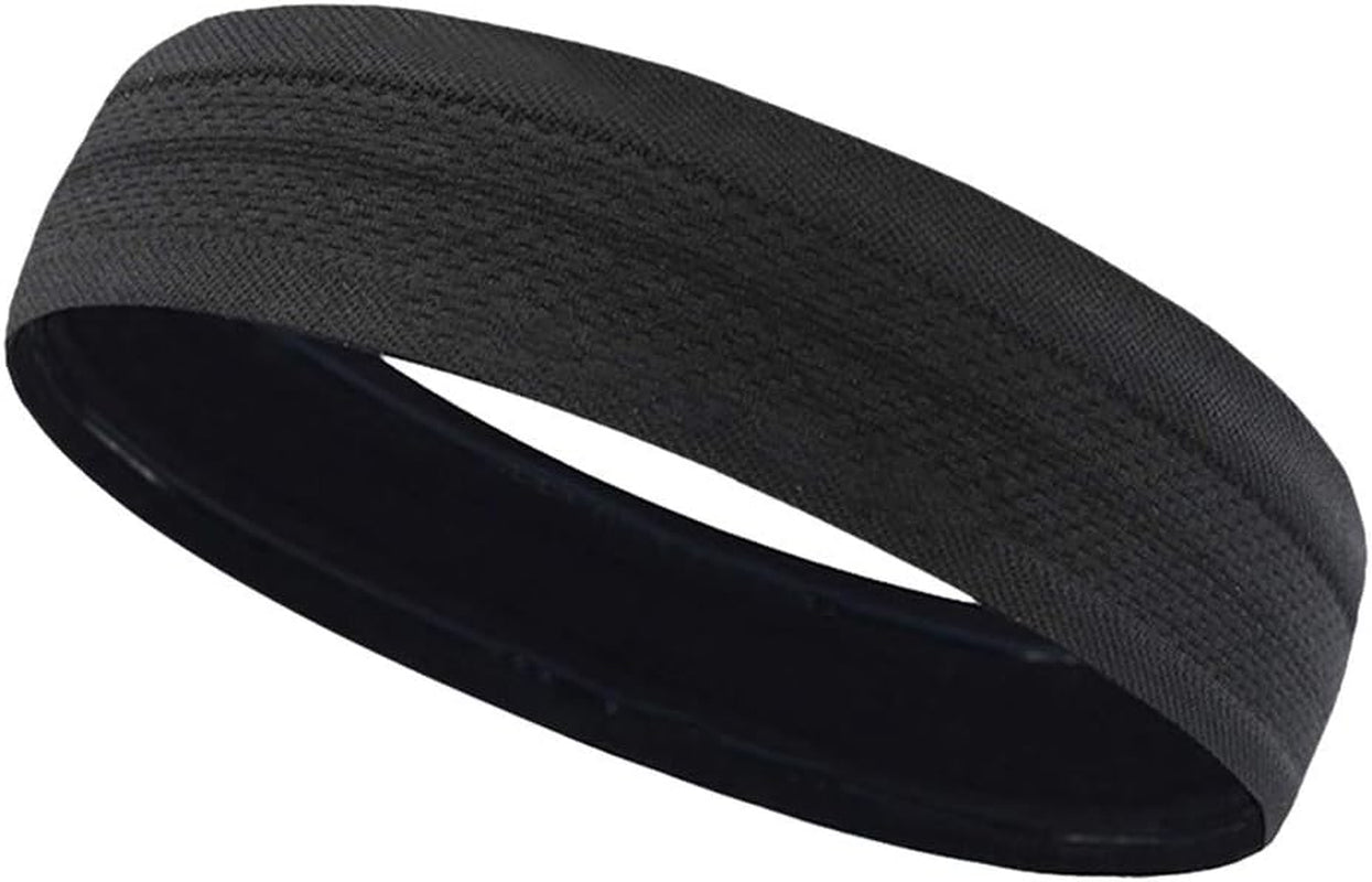 Cnebo Yoga Sports Headband for Women & Men, Breathable Solid Sweatband Anti-Slip Headbands Workout Running Headwrap Hair Bands  Cnebo Headbands Black  