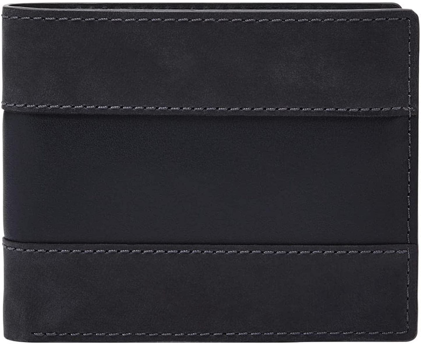 Fossil Men'S Leather Bifold Wallet with Flip ID Window  Fossil Men's Accessories Everett Midnight Navy  