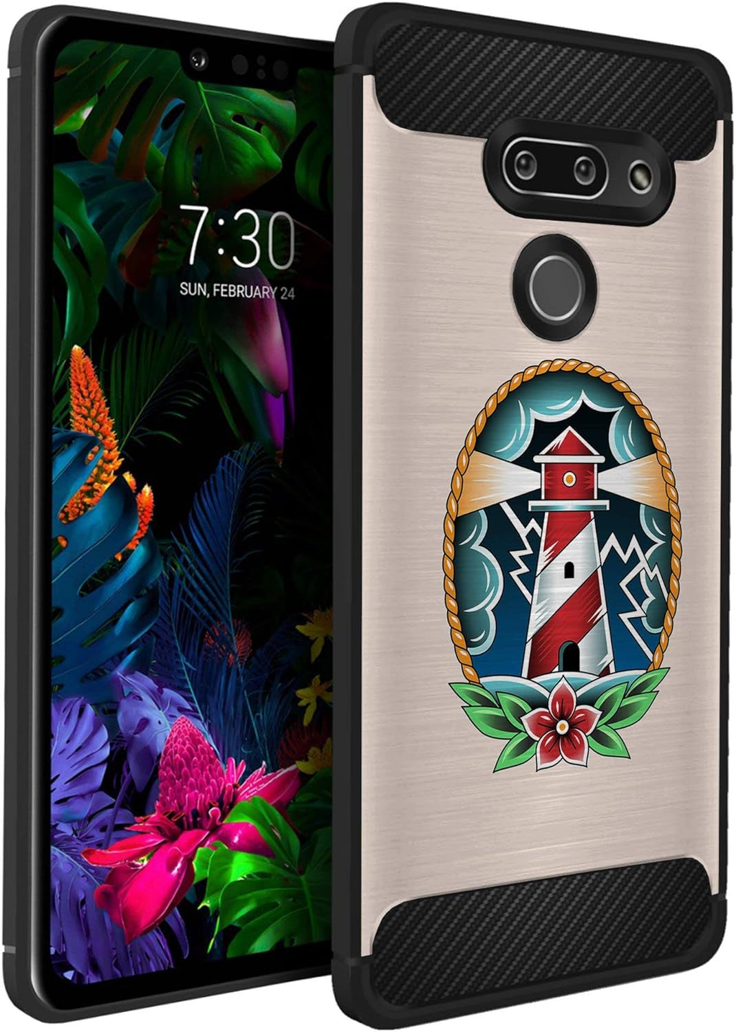 Casesondeck Case Compatible with LG G8 Thinq/Lg G8, Slim Precise Fit TPU Case, Scratch Protection and Unique Design (Don’T Tread on Me)  CasesonDeck Watch Tower  