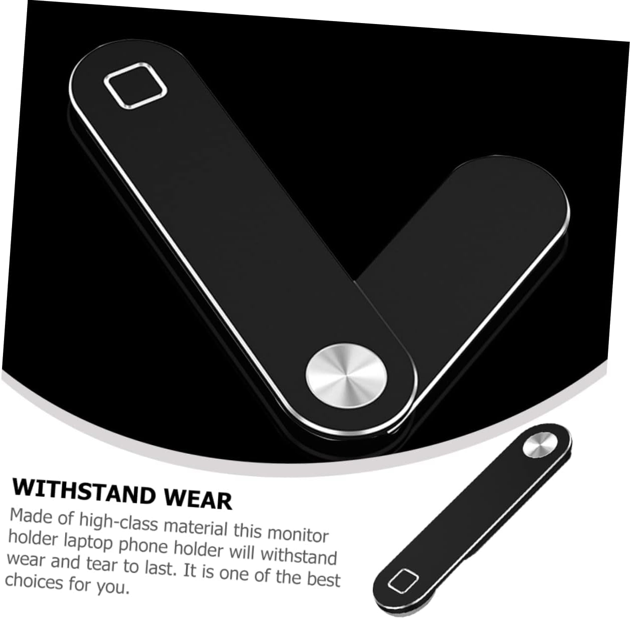 STOBOK 1 Set Flat Expansion Bracket Laptop Mobile Holder Magnetic Tablet Mount Metal Holder Tablet Holders Laptop Phone Mount Magnetic Cell Phone Stand Black Mounting Clip Computer  STOBOK   