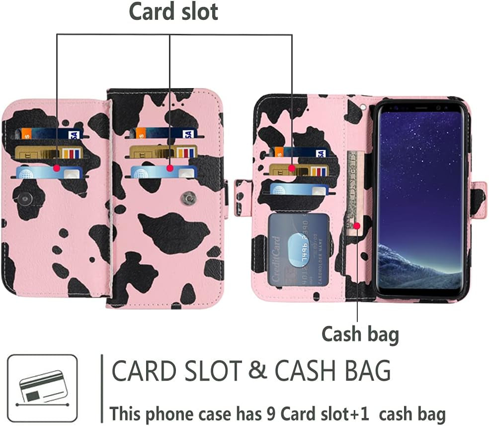 WWAAYSSXA Compatible with LG G7 Thinq Wallet Case Wrist Strap Lanyard Leather Flip Cover Card Holder Cell Phone Cases for LGG7 One G 7 plus LG7 Fit Lg7Thinq 7G Thin Q G7+ G7Thinq Lgg7Thinq Pink  WWAAYSSXA   