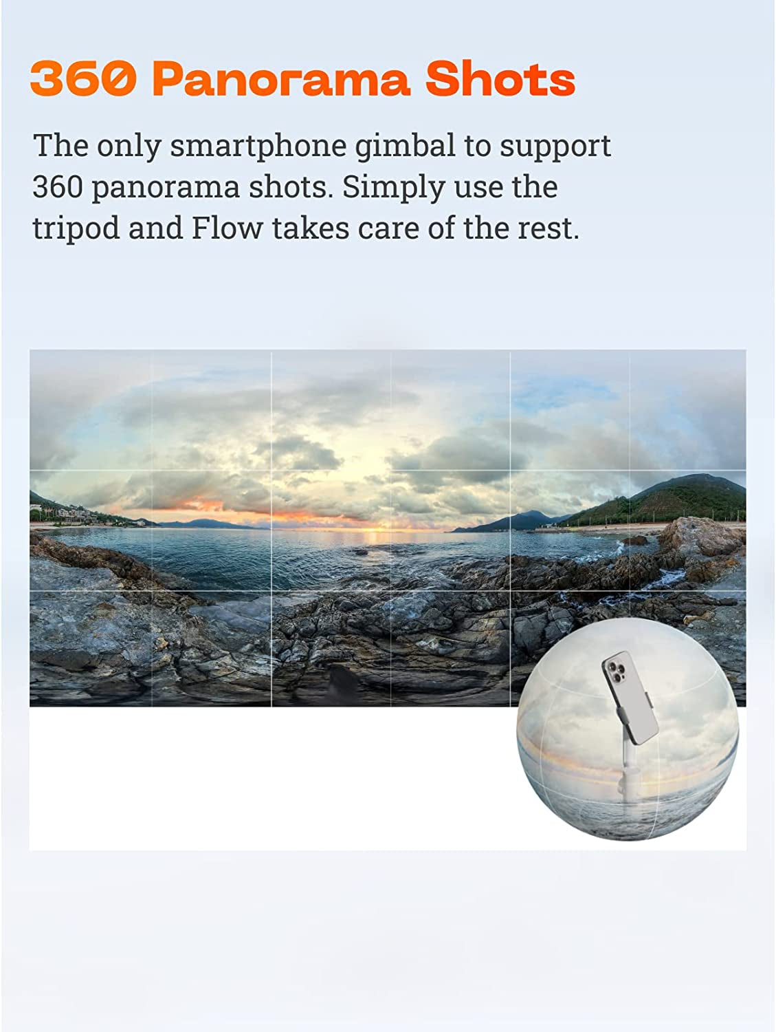 Insta360 Flow - Ai-Powered Smartphone Stabilizer, Auto Tracking Phone Gimbal, 3-Axis Stabilization, Built-In Selfie Stick & Tripod, Portable & Foldable, Youtube Tiktok Video, Stone Gray  Insta360   