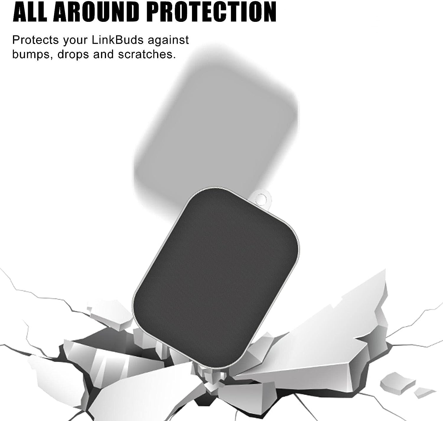 Aeihevo [2-Pack] Transparent Case Cover for Sony Linkbuds WF-L900 | Shockproof Full Body Protection Sleeve Skin Cover | Soft TPU Clear Cover with Carabiner for Wireless Earbuds  Aeihevo   