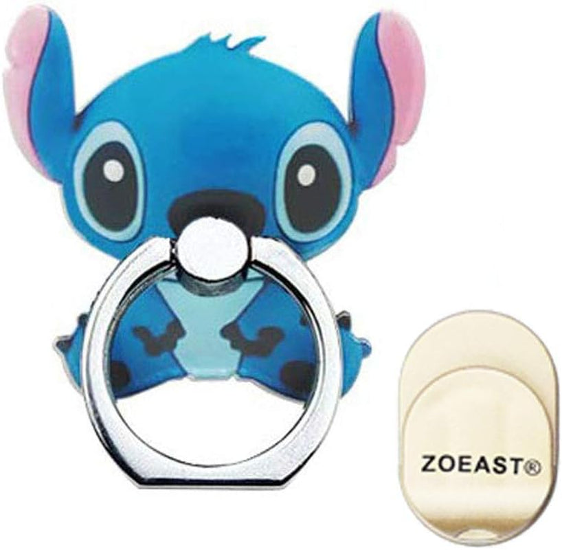 ZOSTLAND 1PC Transparent Clear Phone Ring,Universal 360°Adjustable Phone Case Finger Grip Stand Holder Desk Stent Mount Car Hook Compatible with Iphone 13 12 11 XS MAX X plus Ipad Samsung (Round)  ZOEAST 1PC Stitch  