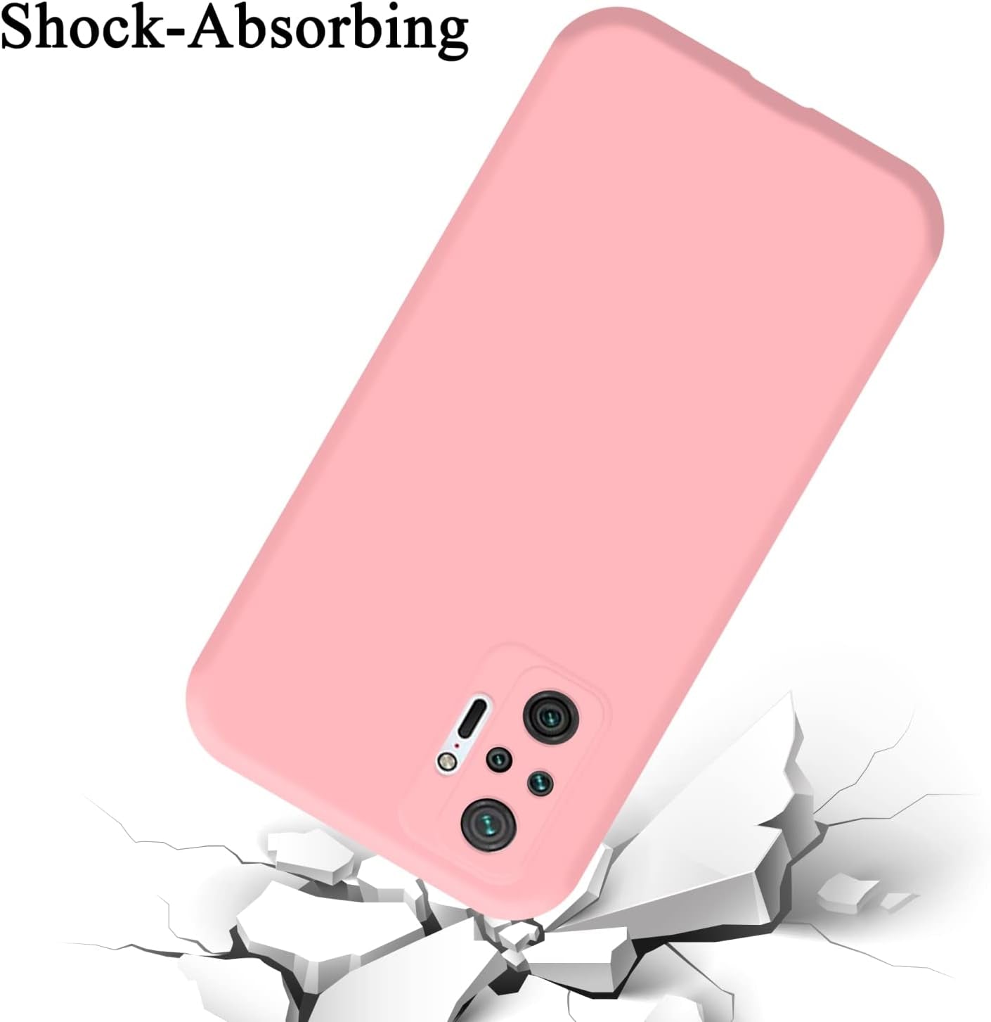 Cadorabo Case Compatible with Xiaomi Redmi Note 10 Pro in Liquid Pink - Shockproof and Scratch Resistant TPU Silicone Cover - Ultra Slim Protective Gel Shell Bumper Back Skin  Cadorabo   