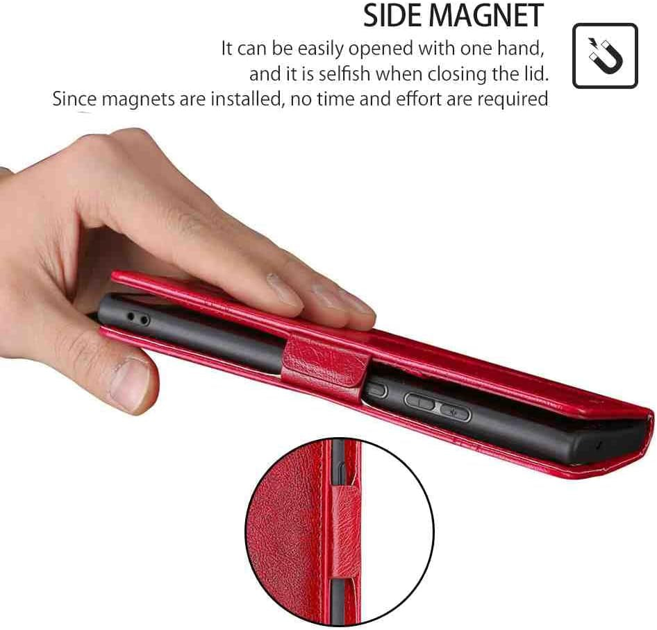 Cyr-Guard Phone Cover Wallet Folio Case for LG G6, Premium PU Leather Slim Fit Cover for LG G6, 1 Photo Frame Slot, Friendly Fit, Red  Cyr-Guard   