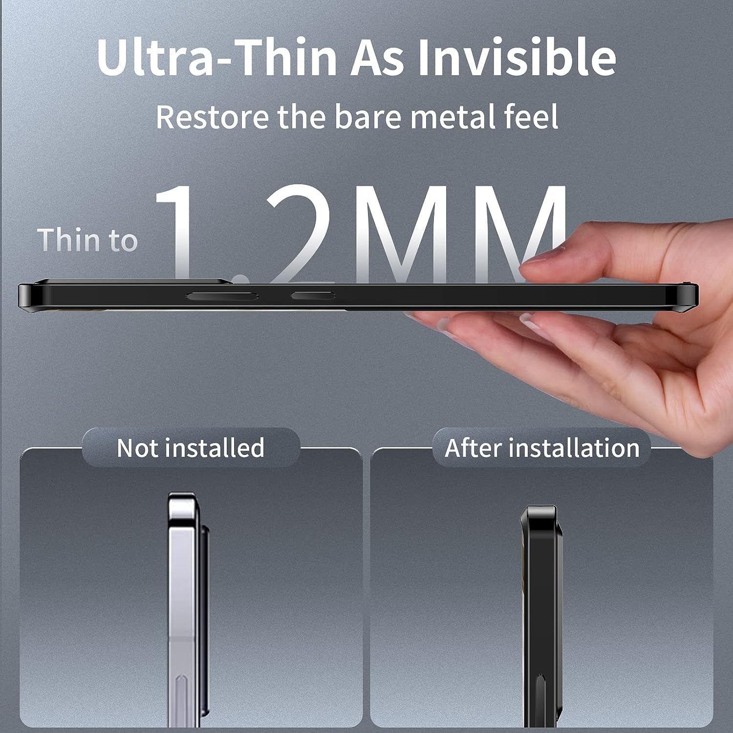 Tffozssi Case for Xiaomi 13, Compatible with Magsafe Magnetic Adsorption Metal Bumper Back Translucent Matte PC Cover, Black  Tffozssi   