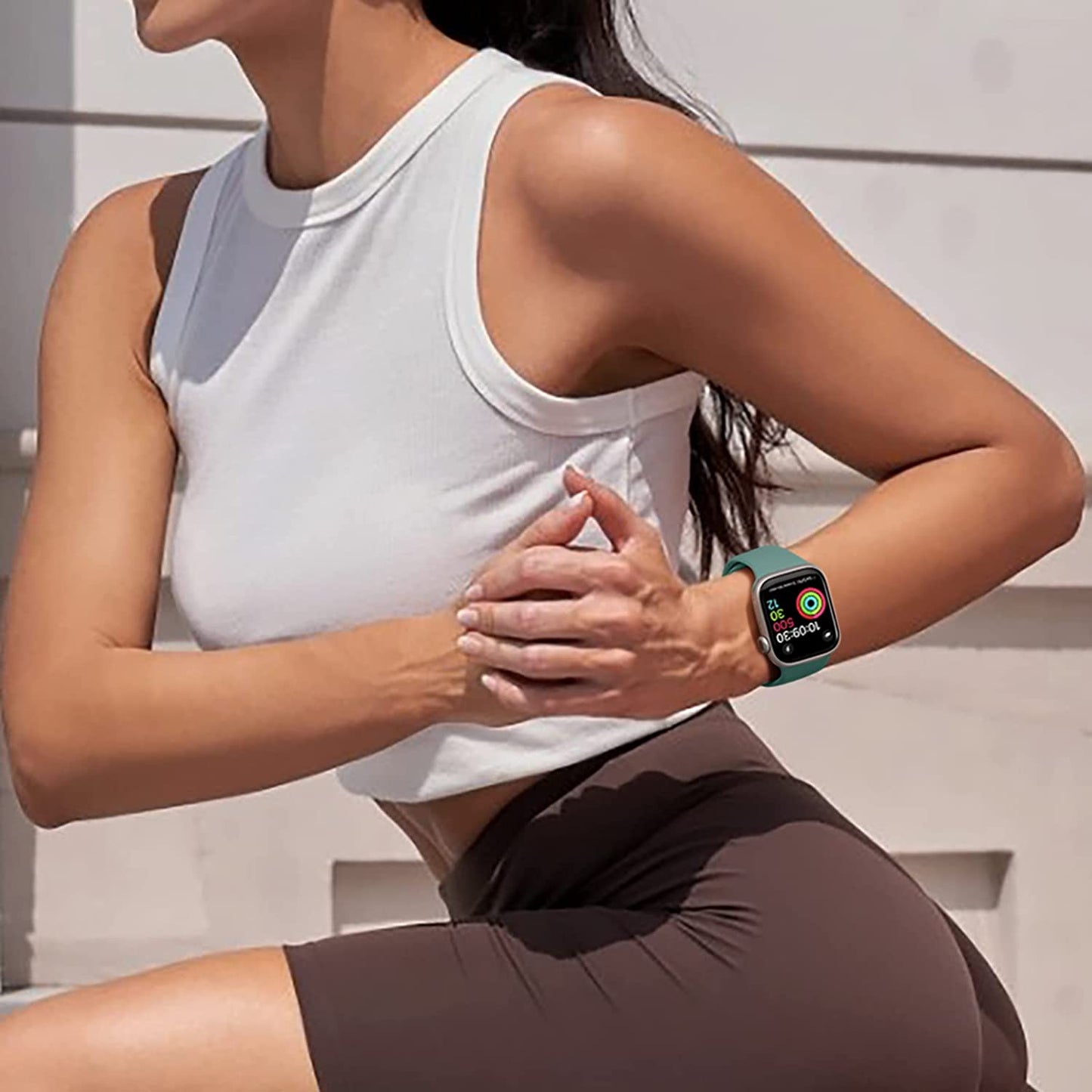 Maledan 6 Pack Bands Compatible for Apple Watch Band 45Mm 41Mm 40Mm 38Mm 44Mm 42Mm 49Mm Women Men, Breathable Silicone Sport Strap Design for Apple Watch Ultra Iwatch Series 8 7 6 5 4 3 2 1 SE Band  Maledan   