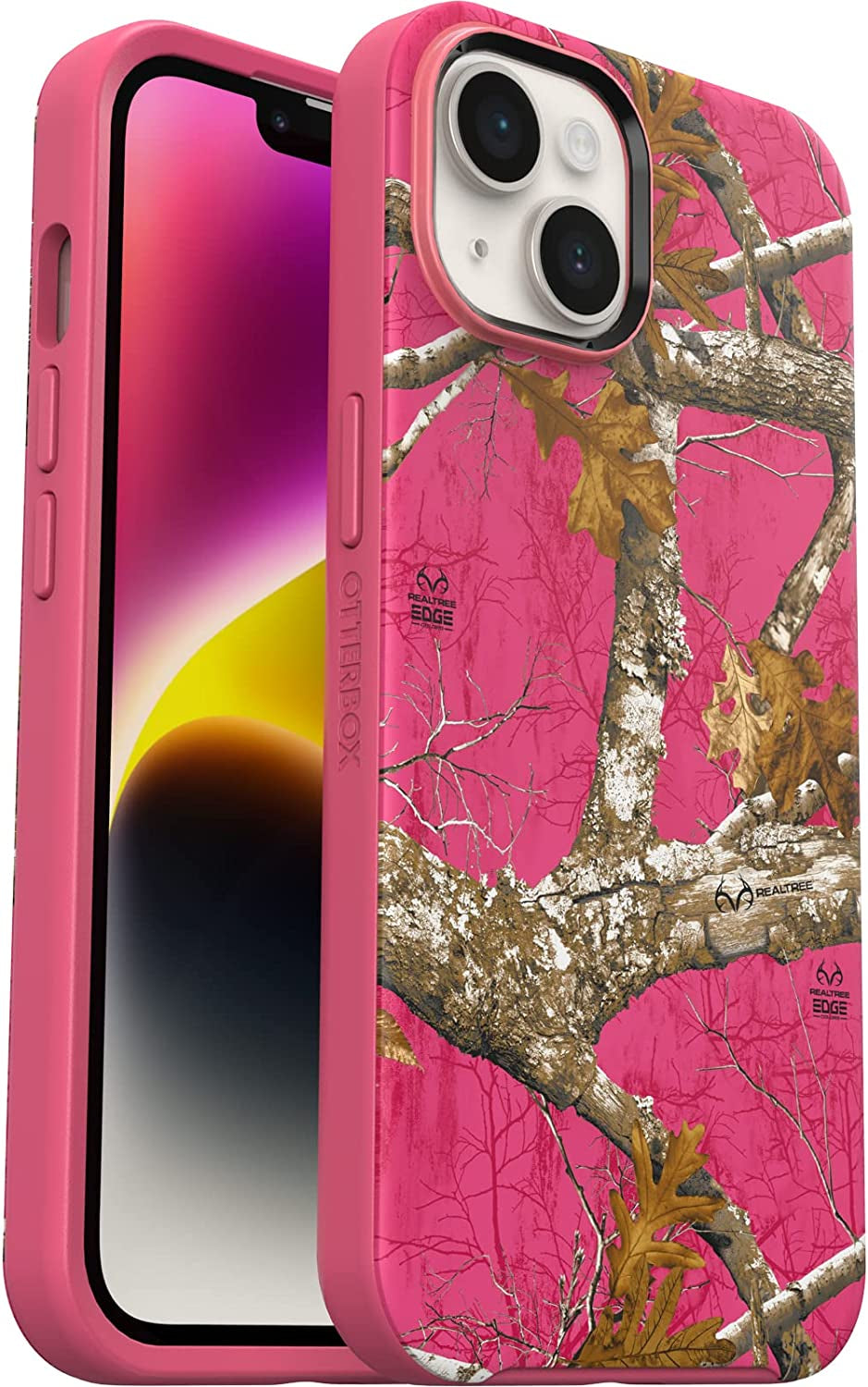 Otterbox SYMMETRY SERIES+ Antimicrobial Case with Magsafe for Iphone 14 & Iphone 13 - BLACK  OtterBox Realtree Flamingo Pink  