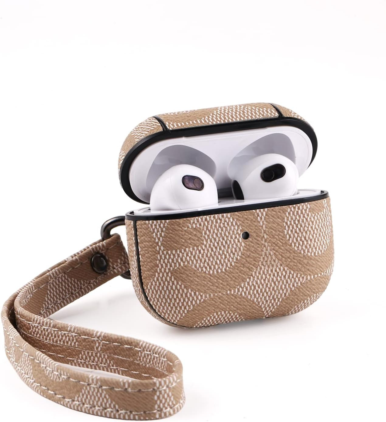 Raimot Airpods 3Rd Leather Elegant Case with Keychain Fully Protective Case for Airpods Accessories Gifts (Airpods 3Rd)  Raimot   