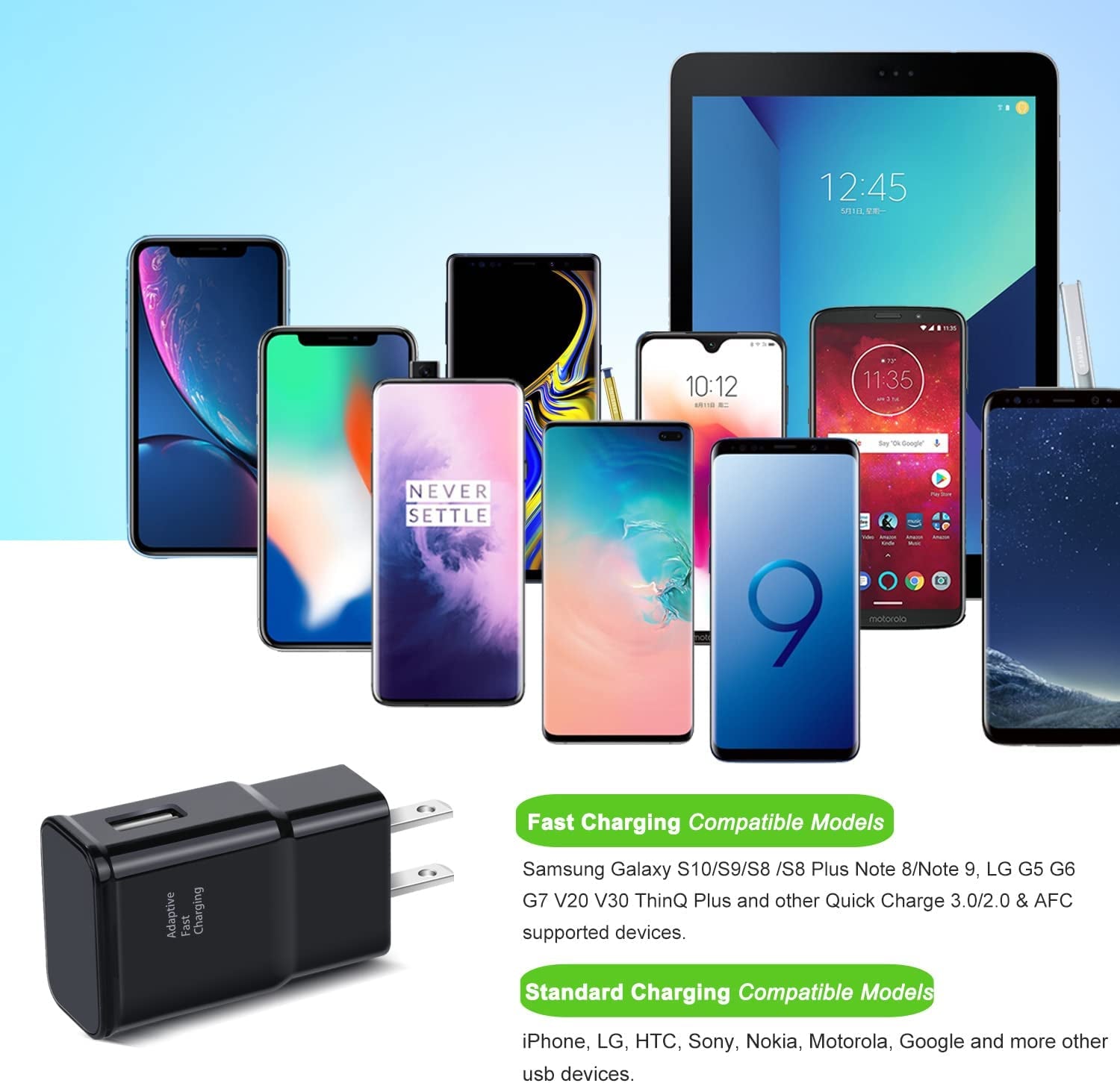 Adaptive Fast Charging USB Wall Charger, Qihop 4-Pack Fast Charging Block Travel USB Charger Adapter Compatible Samsung Galaxy S21 S20 S10 S9 S8 S7 Edge Plus, Note 8 9 10+, A13 A32 A52 A53 Iphone  Shenzhen Hao Nuo Tian Electronics Co.Ltd   