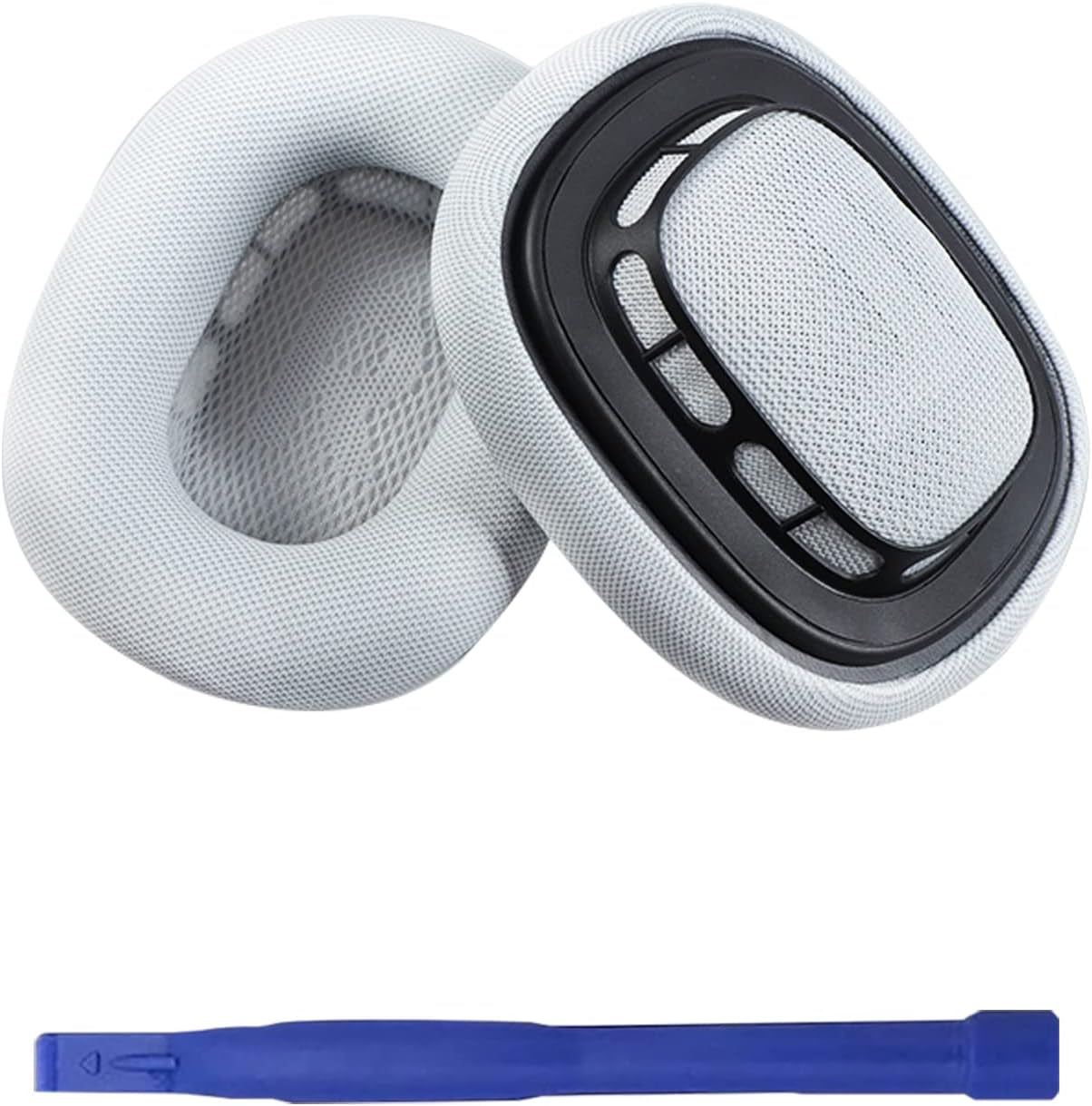 Replacement Ear Pads for Airpods Max Headphone Breathable Mesh Fabric Earpads Covers Easy to Install with Magnet Ear Pads Earmuff Repair Part(Dark Grey)  Adhiper Max-EP-Sliver  