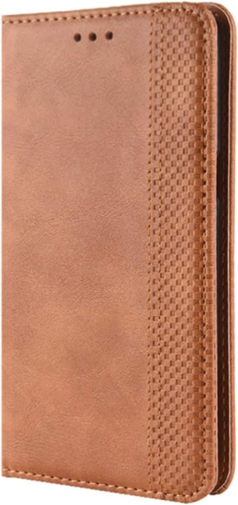 Hualubro LG G8 Thinq Case, LG G8 Case, Retro PU Leather Full Body Shockproof Wallet Flip Case Cover with Card Slot Holder and Magnetic Closure for LG G8 Thinq Phone Case (Brown)  HualuBro   