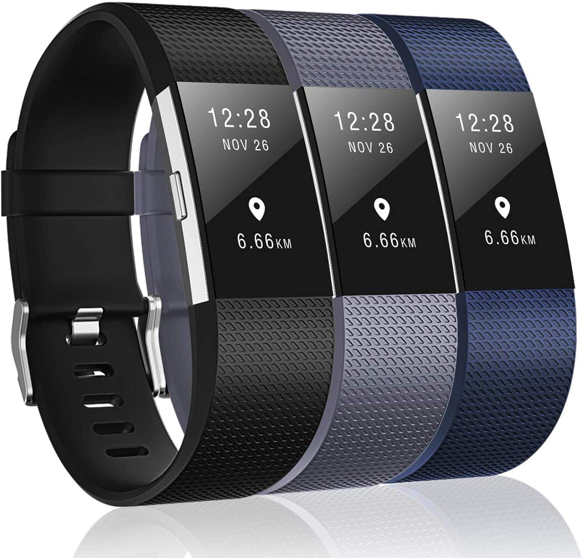 3 Pack Bands Compatible with Fitbit Charge 2, Classic & Special Edition Replacement Bands for Fitbit Charge 2, Women Men  OYODSS   