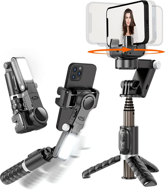 Gimbal Stabilizer for Smartphone,Koscheal 2-Axis Selfie Stick with Tripod,360°Rotation with Wireless Remote for Android and Iphone,Ideal for Vlogging,Youtube,Tiktok Video Recording  KOSCHEAL-US   