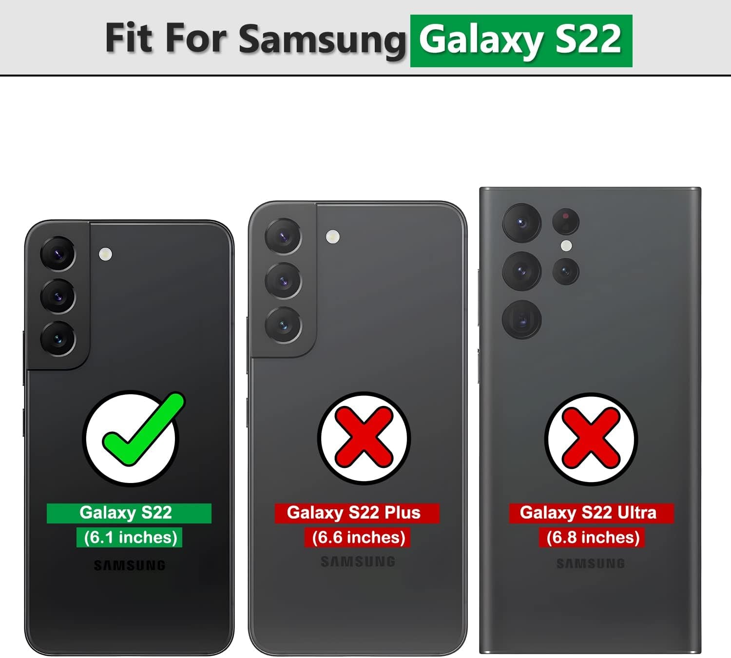 Gritup Galaxy S22 Case, Samsung Galaxy S22 Case with HD Screen Protector, [Military Grade] Shockproof Protection Case with 360° Magnetic Ring Holder Kickstand Phone Case for Samsung S22 (Blue-1)  Gritup   