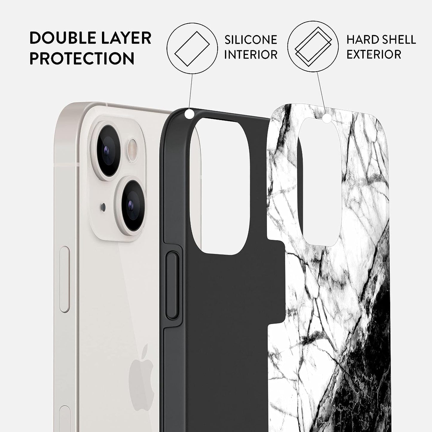 BURGA Phone Case Compatible with Iphone 14 plus - Wireless Charging Compatible, Hybrid 2-Layer Hard Shell + Silicone Protective Case, Heavy Duty Protection, Shock-Absorbent, Fatal Contradiction  BURGA   