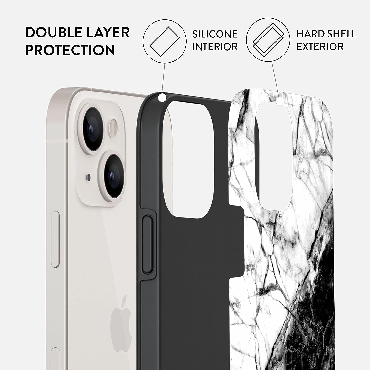 BURGA Phone Case Compatible with Iphone 14 plus - Wireless Charging Compatible, Hybrid 2-Layer Hard Shell + Silicone Protective Case, Heavy Duty Protection, Shock-Absorbent, Fatal Contradiction  BURGA   