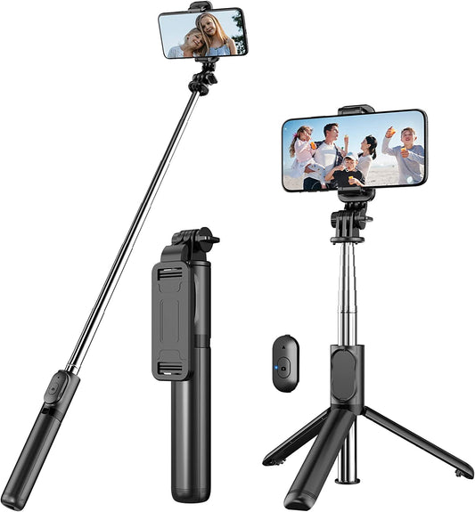 Selfie Stick Tripod with Detachable Wireless Remote, 4 in 1 Extendable Portable Selfie Stick & Phone Tripod Stand Compatible with Gopro, Iphone/Samsung/Huawei, Etc.  kzomKzoo   
