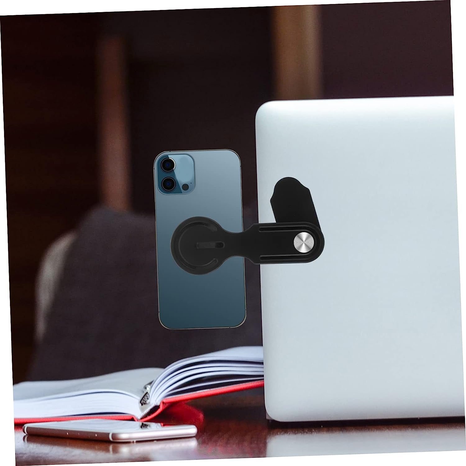 VILLFUL Mobile Phone Expansion Bracket Laptop Phone Mount Phone Holder Monitor Stands Mobile Laptop Stand Laptop Magnetic Phone Holder Laptop Phone Holder Magnetic Laptop Arm for Phone Abs  VILLFUL   