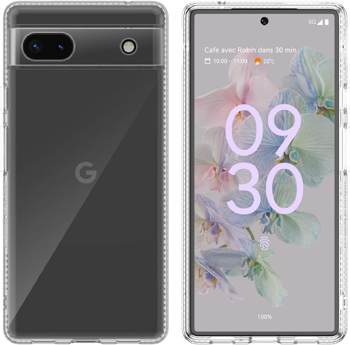 Kowauri Case for Google Pixel 6 Pro,Crystal Clear Hard PC Back Clear Slim TPU Bumper Shockproof Protective Cover Case for Google Pixel 6 Pro 2021 (Google Pixel 6 Pro)  Kowauri Clear Google Pixel 6A-Soft Tpu 