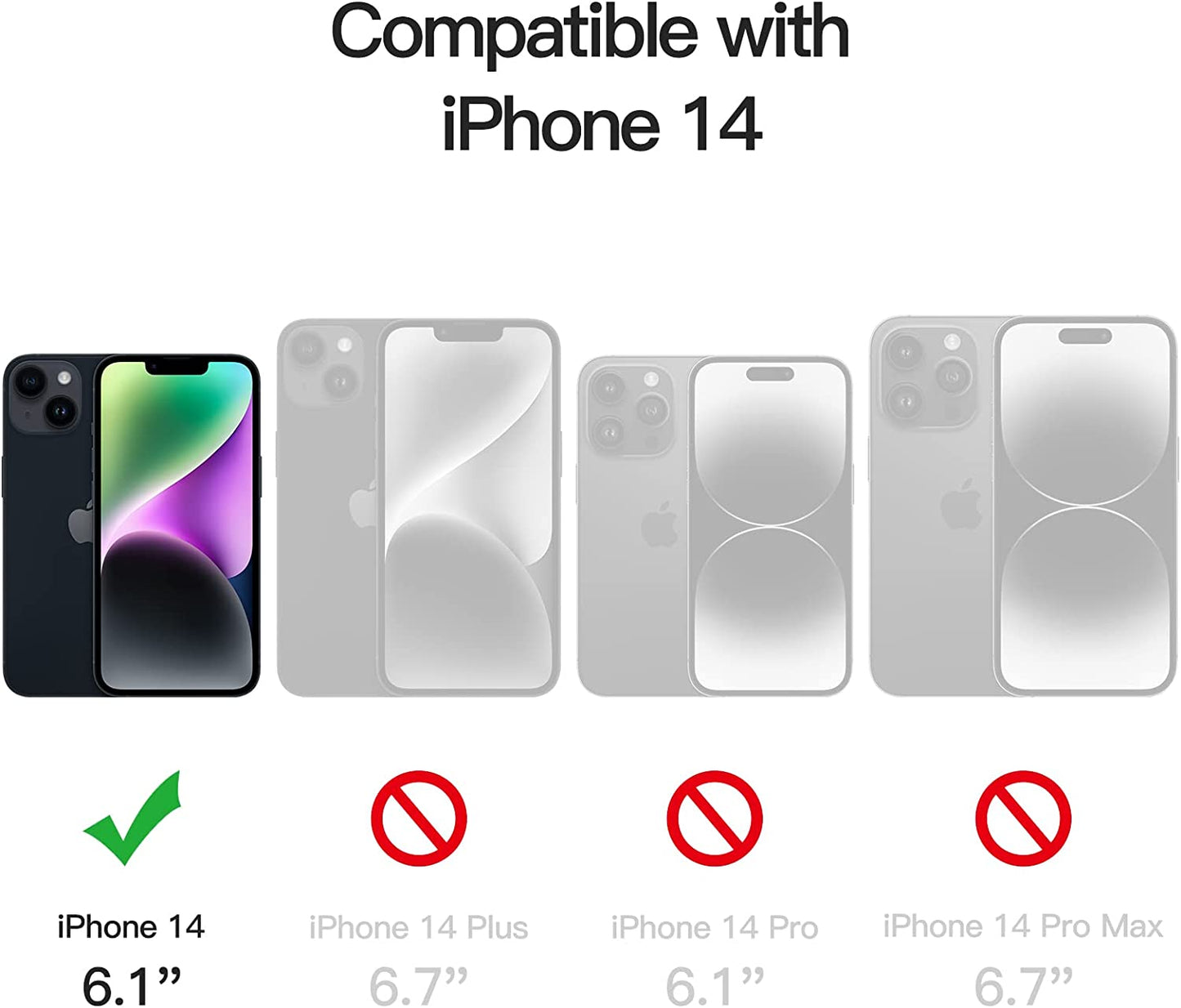 Jetech Silicone Case for Iphone 14 6.1-Inch, Silky-Soft Touch Full-Body Protective Phone Case, Shockproof Cover with Microfiber Lining (Light Purple)  JETech   