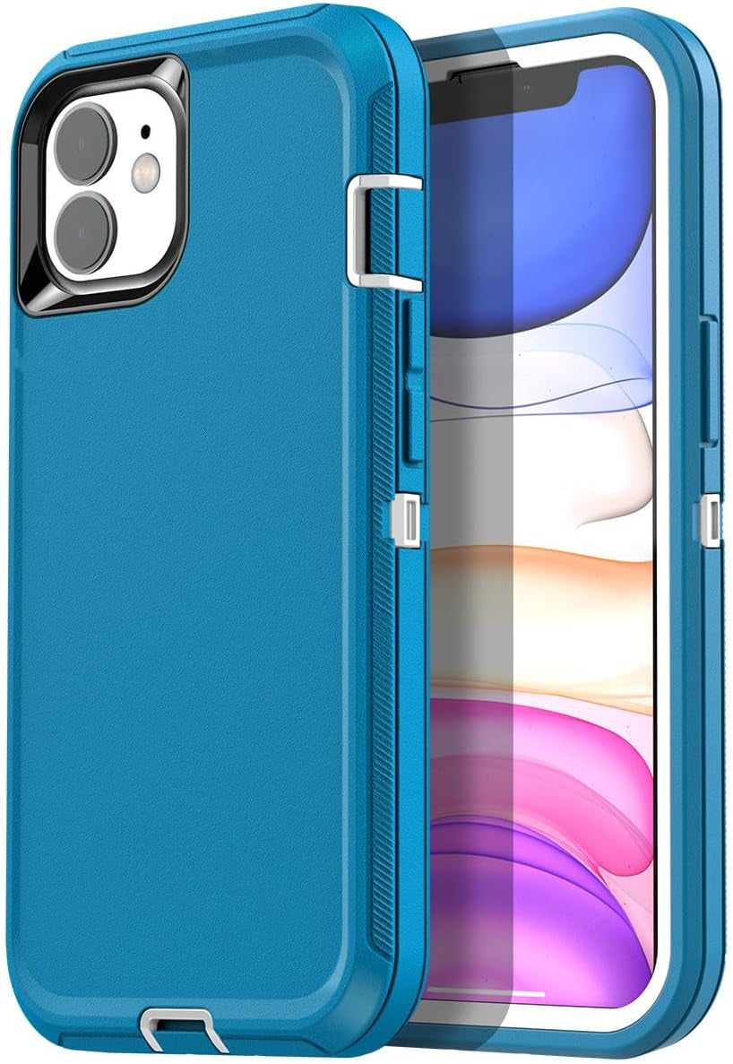 Aicase for Iphone 11 Case (6.1"), Heavy Duty Drop Protection Rugged Shockproof/Drop/Dust Proof 3-Layer Protective Durable Indestructible Phone Cover for Iphone 11, Black  AICase Stormy Seas Blue/White Iphone 11 