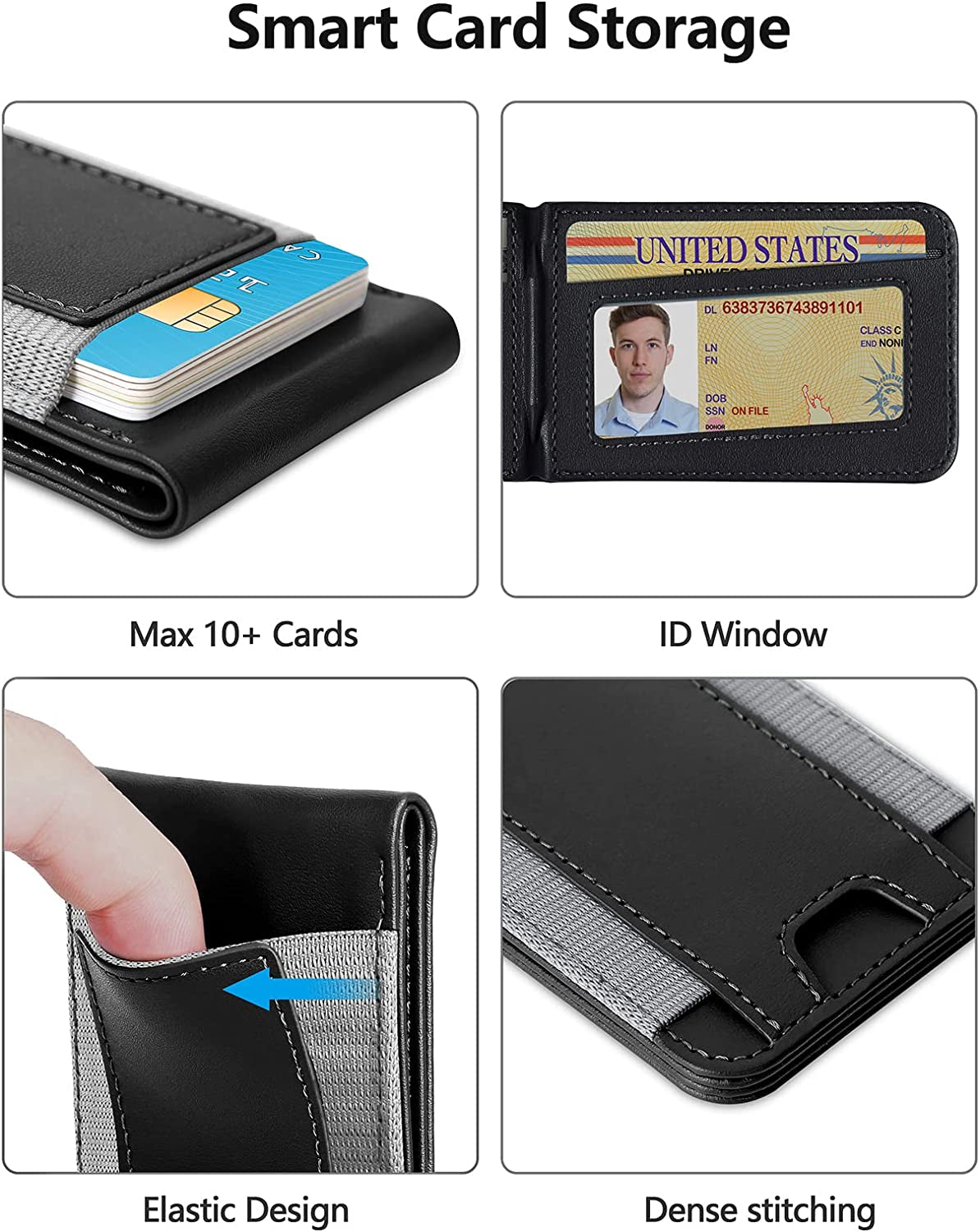 2-In-1 Magsafe Wallet, Up-Grade with Iphone Wallet and Adjustable Stand, Open ID Window, Magnetic Wallet for Iphone 14 Pro Max/14 Pro/14/14 Plus/13/12 Series, 9 Cards Holder, Vegan Leather, Black  ExtreLife   