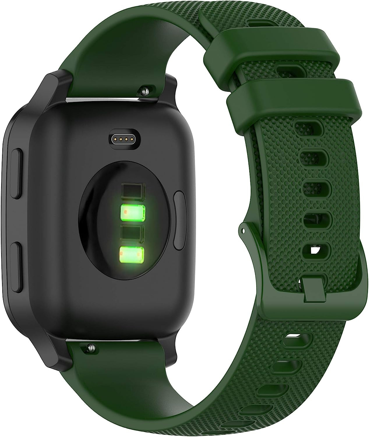 Compatible with Garmin Venu Sq Bands for Women Men, 20Mm Quick Release Silicone Replacement Band Wristbands Straps Bracelet Fit for Garmin Vivoactive 3 Music, Forerunner 245 645 (Army Green)  hengkang   