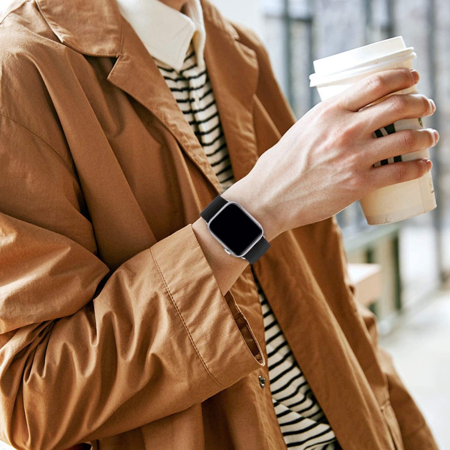 Stretchy Nylon Bands Compatible with Apple Watch Band 38Mm 40Mm 41Mm 42Mm 44Mm 45Mm 49Mm for Women Men, Elastic Solo Loop Adjustable Sport Braided Strap for Iwatch Series 8 7 SE 6 5 4 3 2 1,4 Packs  Sunnywoo   