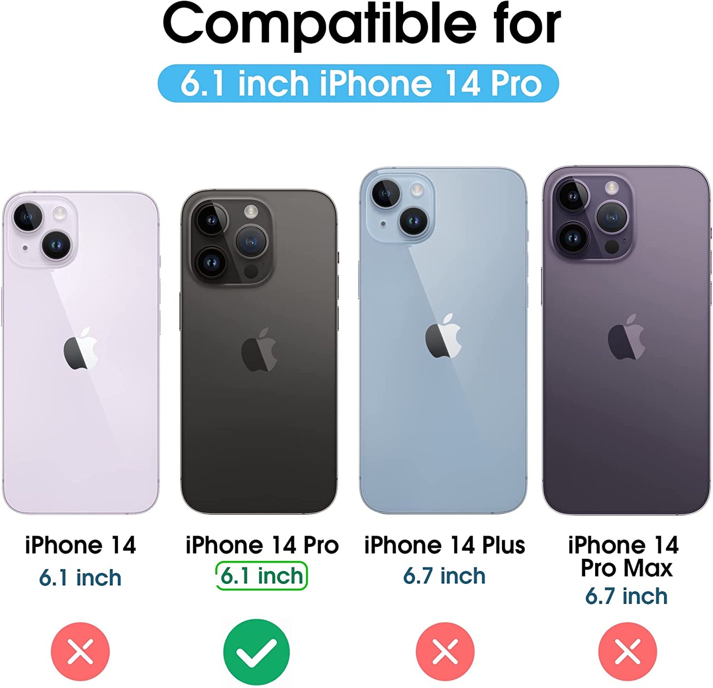 Arae Case for Iphone 14 Pro, Premium Soft and Flexible TPU [Scratch-Resistant] Phone Case for Iphone 14 Pro, Crystal Clear, 6.1-Inch  eTemall   