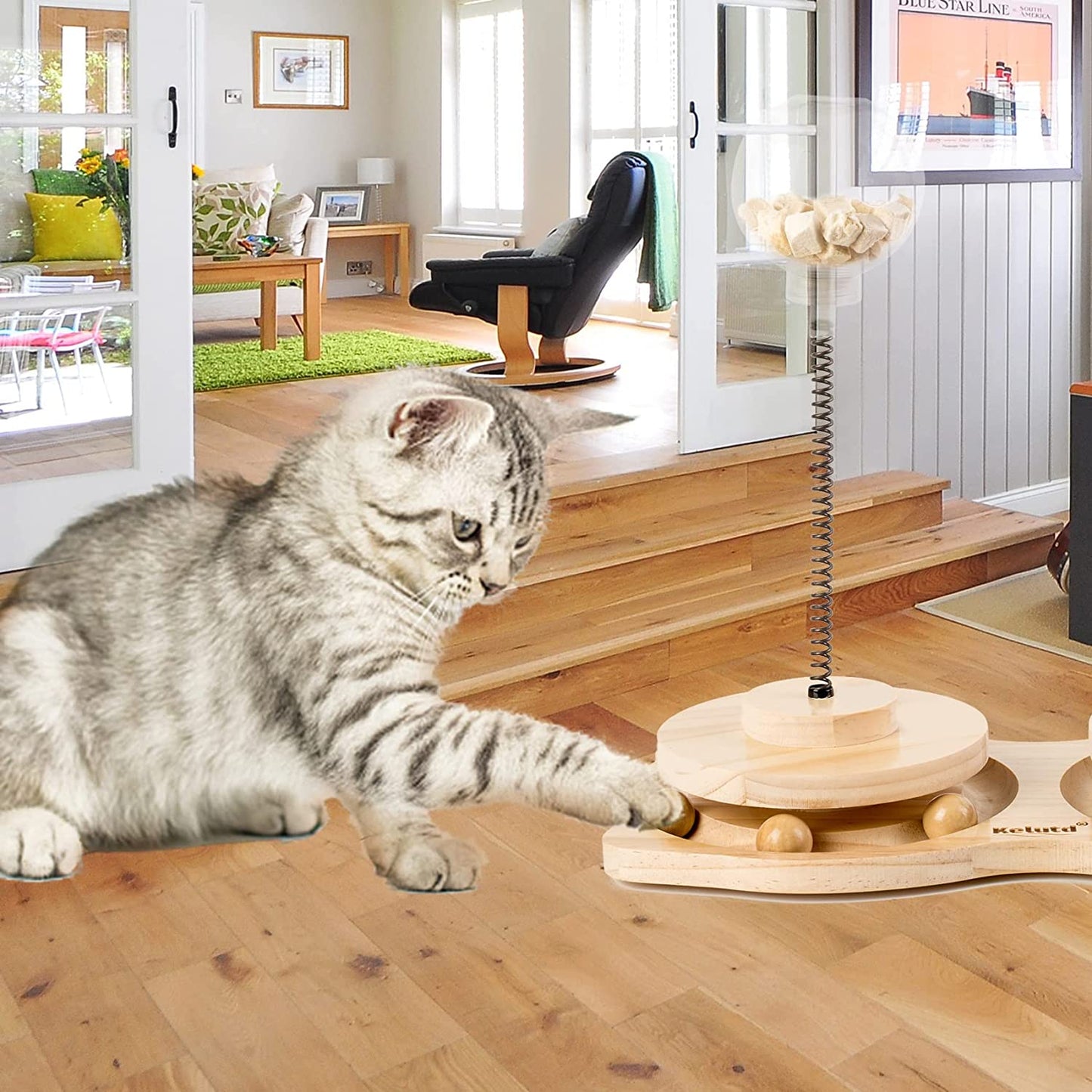 Kelutd Cat Toys, Interactive Cat Feeder Toy, Pet Exercise Toys, Cat Toys for Indoor Cats/Kitten as Cat Gifts, Patented Product  Kelutd   