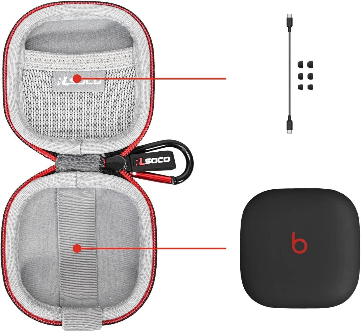 RLSOCO Case for Beats Fit Pro/Fit Pro X Kim Kardashian True Wireless Noise Cancelling Earbuds (Black)  RLSOCO   