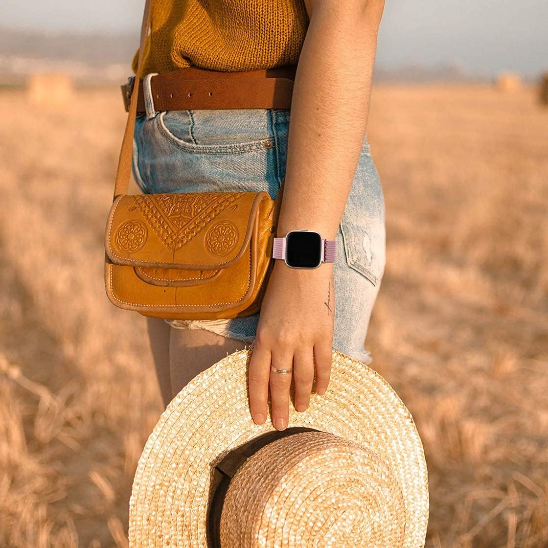 ZWGKKYGYH Compatible with Fitbit Versa 2 Bands for Women Men, Stainless Steel Metal Mesh Replacement Band Accessories Bracelet Strap with Magnet Lock for Fitbit Versa/Versa Lite SE…  ZWGKKYGYH   