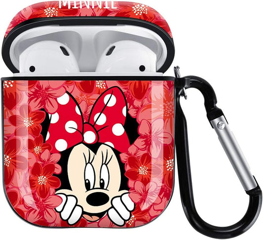 Airpods Case Cover with Keychain, Full Protective Silicone Case for Apple Airpods 1 & 2 Accessories Skin Cover for Women Girl ,Airpods Wireless Charging Case (RED)  FREEER LLC   