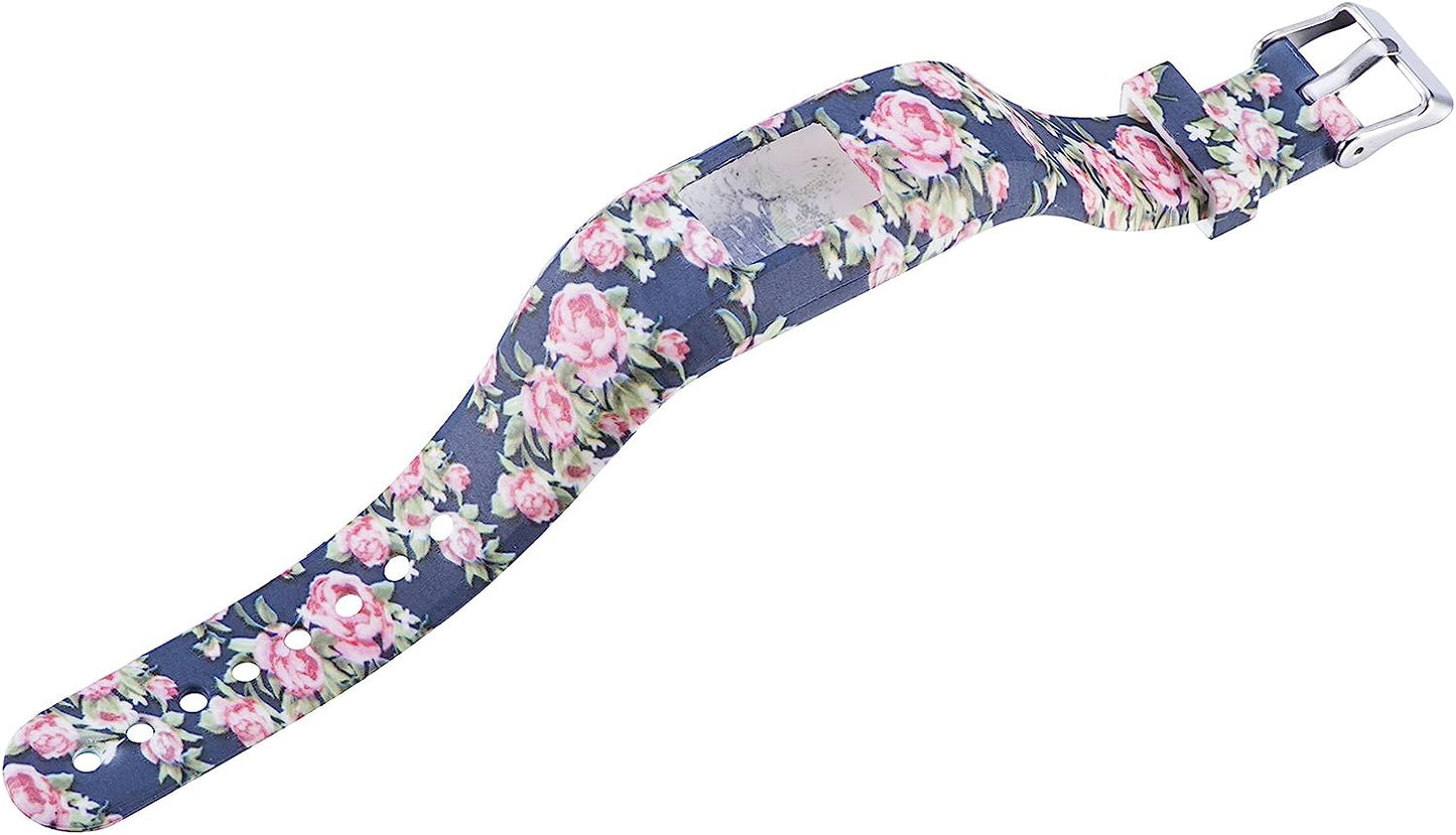 Compatible with Garmin Vivofit JR Bands for Kids, Colorful Adjustable Silicone Replacement Bands Wristband Straps Bracelet for Vivofit JR / Vivofit Jr2 / Vivofit3 (Lavender Rose Green)  XHNee   