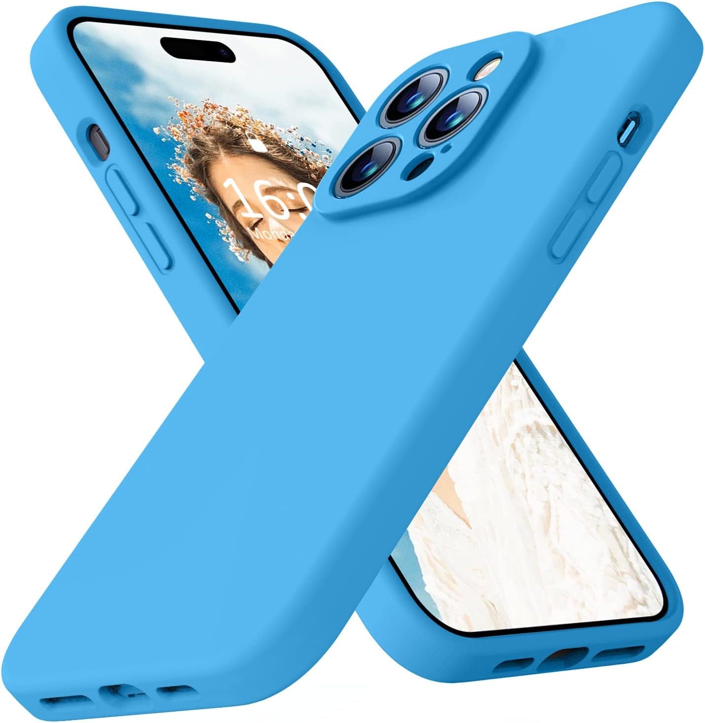 Ktele Compatible with Iphone 14 Pro Case, Ab-Grade Liquid Silicone Case, [Four Corner 50+Tiny Airbags Shockproof] [Soft Microfiber Lining Anti-Scratch] Camera All-Round Protection Case-Blue  Ktele   