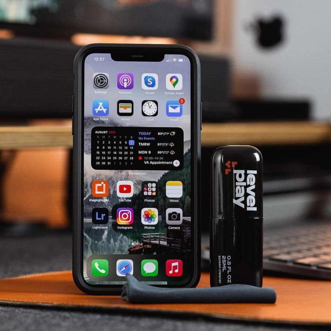 Screen Cleaner Spray (0.8Oz) - Iphone Cleaner, Cleaner Spray for Laptop, Computer, Macbook, Ipad, Tablet, Lens Cleaner, Eyeglass Cleaner Kit | Alcohol-Free | Microfiber Cloth Wipes  Levelplay   