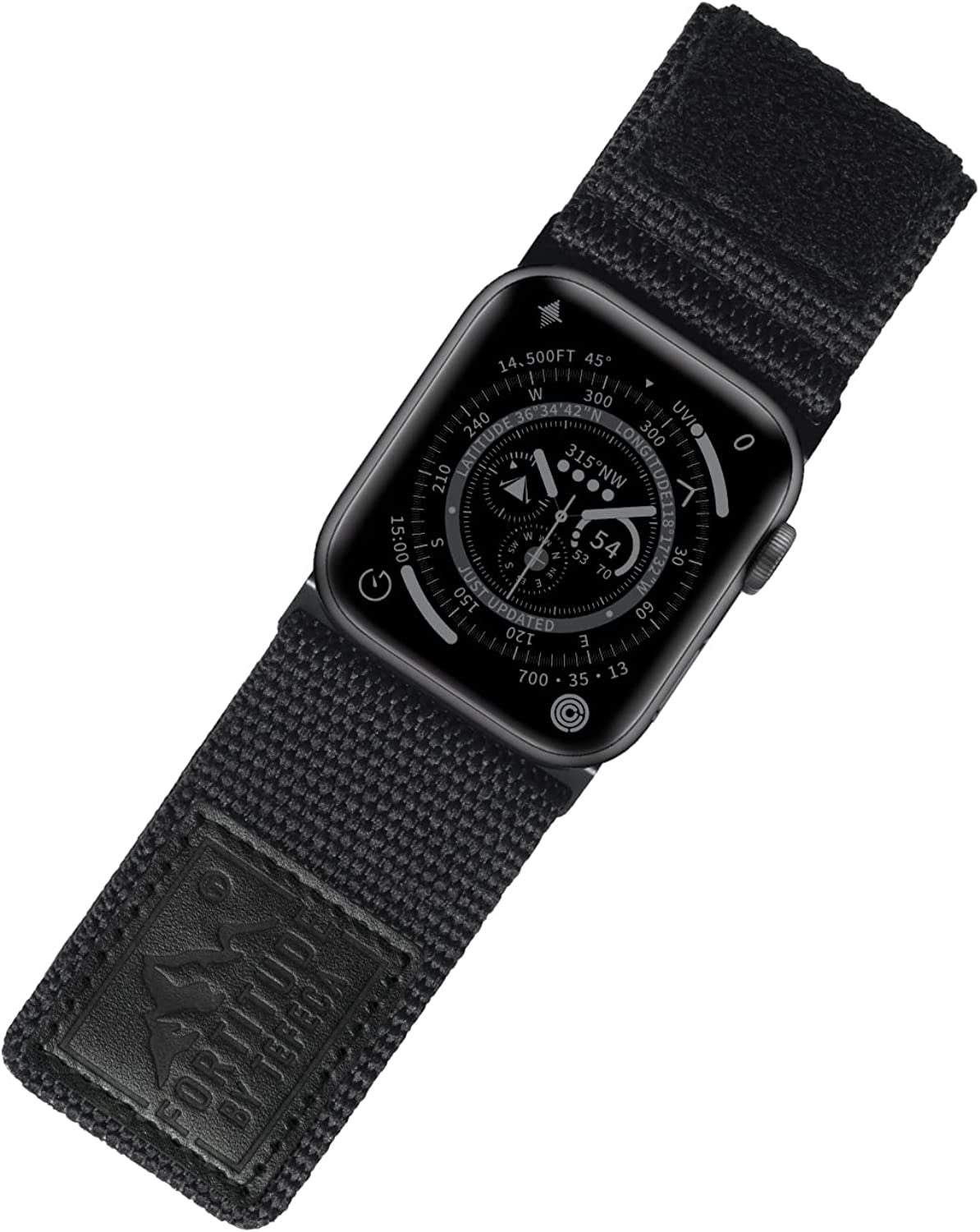 Tefeca Fortitude Series Adjustable Band for Apple Watch/Apple Watch Ultra  Tefeca Ultra Wide Black Label Canvas 49/45/44/42mm Extra Large 