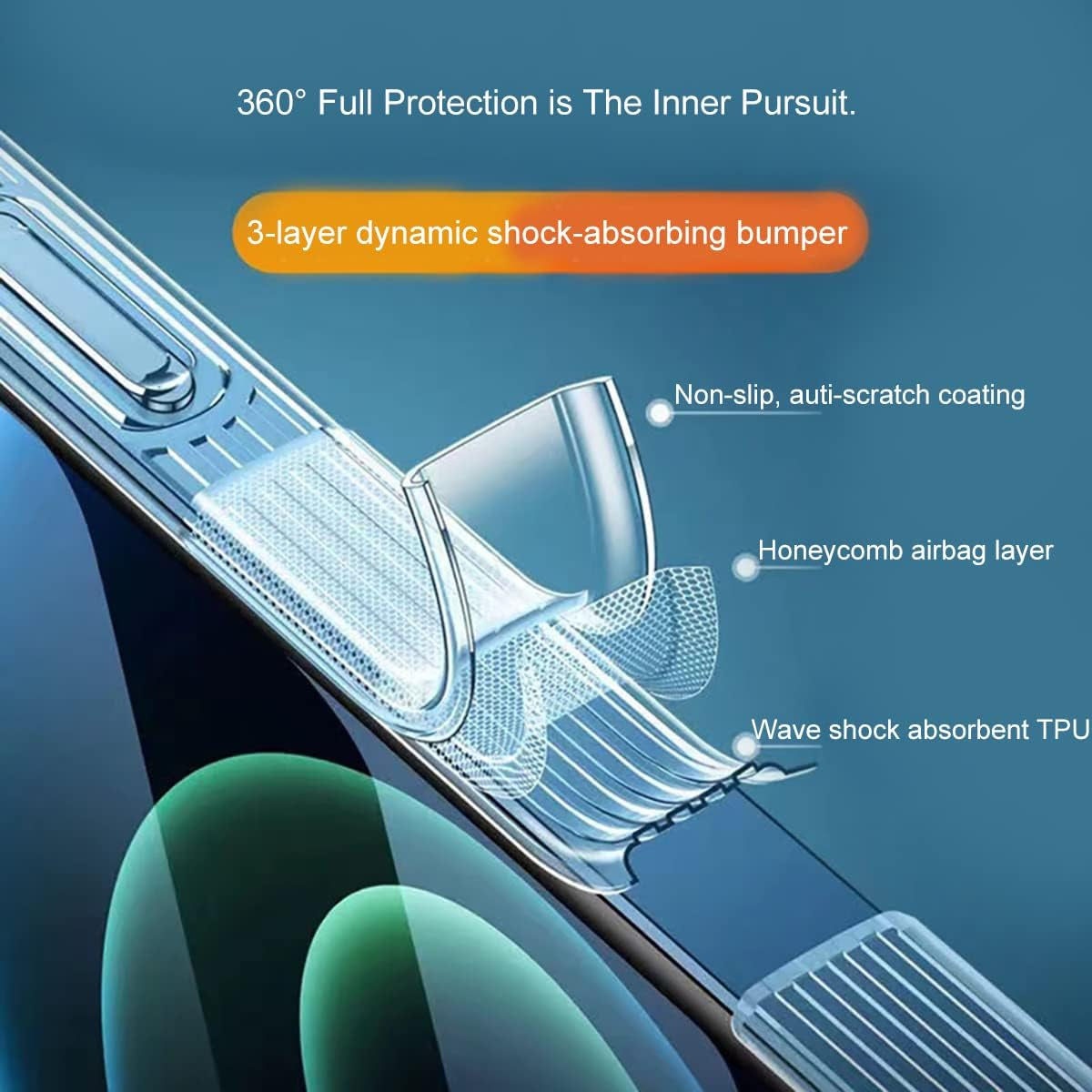 ZEZHOU Iphone 13 Mini Clear Case with Camera Lens Protector, Non Yellow Square Electroplated Edge, Upgraded Shockproof Inner Silicone Bumper Shell, Slim Thin Phone Case for Iphone 13 Mini 6.1", Black  ZEZHOU   