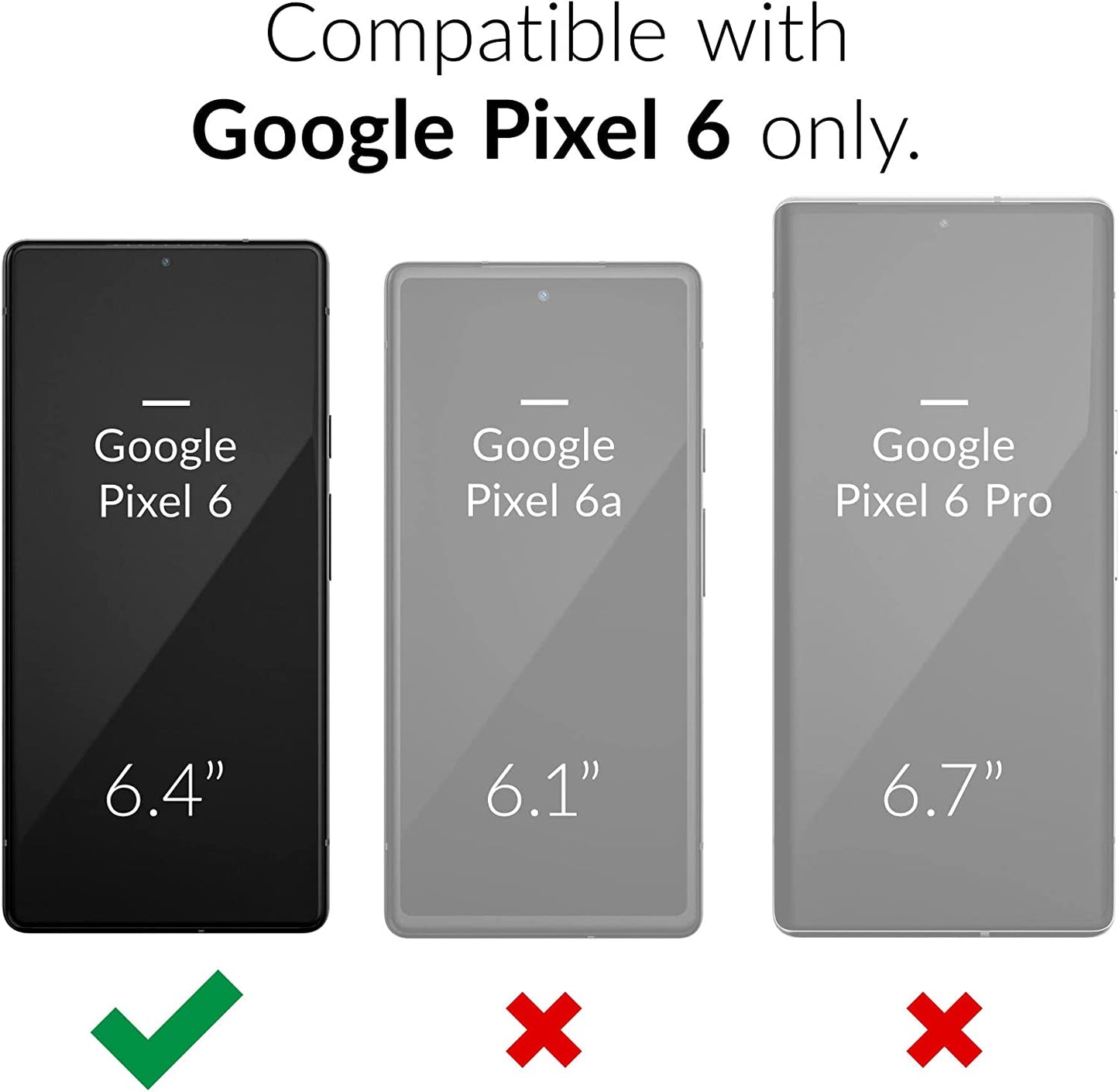 Crave Dual Guard for Google Pixel 6, Shockproof Protection Dual Layer Case for Google Pixel 6 - Black  Crave   